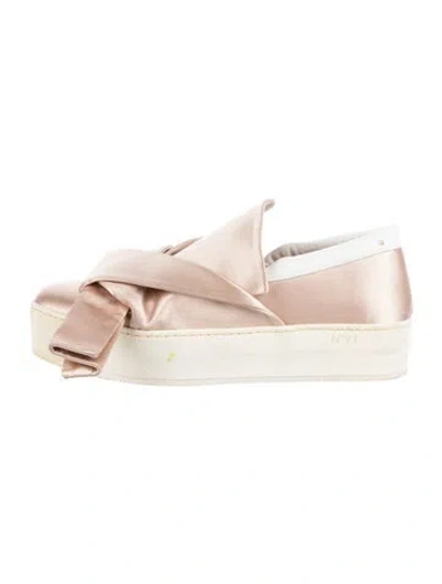 Pre-owned N°21 Satin Sneakers In Pink