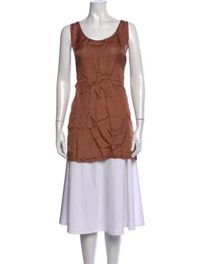 Pre-owned N°21 Scoop Neck Sleeveless Top In Brown