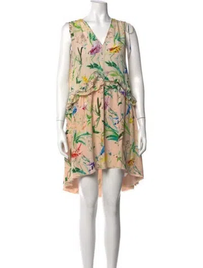 Pre-owned N°21 Silk Mini Dress In Neutrals