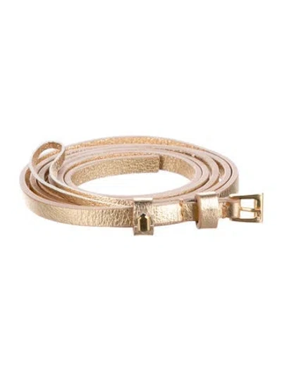 Pre-owned N°21 Skinny Leather Belt In Gold/metallic