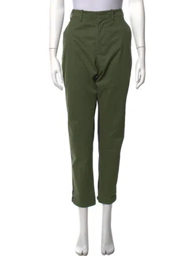 Pre-owned N°21 Straight Leg Pants In Green