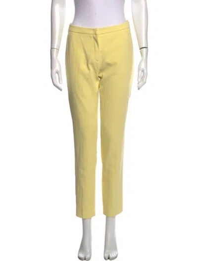 Pre-owned N°21 Straight Leg Pants In Yellow