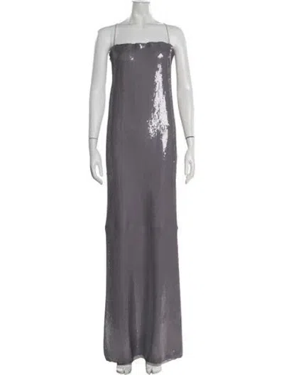 Pre-owned N°21 Strapless Long Dress In Purple