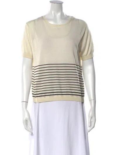 Pre-owned N°21 Striped Crew Neck Top In Neutrals