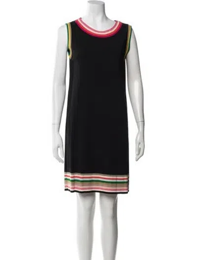 Pre-owned N°21 Striped Mini Dress In Black
