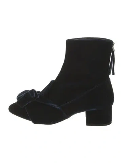 Pre-owned N°21 Velvet Combat Boots In Black