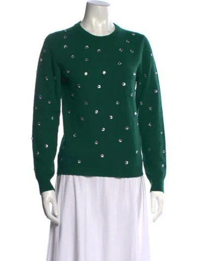 Pre-owned N°21 Virgin Wool Graphic Print Sweater In Green