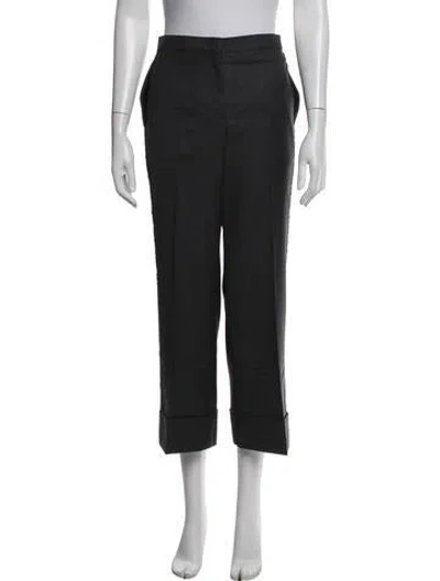 Pre-owned N°21 Virgin Wool Wide Leg Pants In Grey