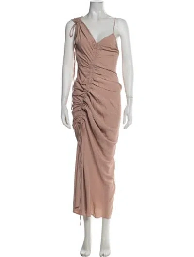 Pre-owned N°21 V-neck Long Dress W/ Tags In Pink