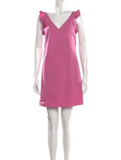 Pre-owned N°21 V-neck Mini Dress In Pink