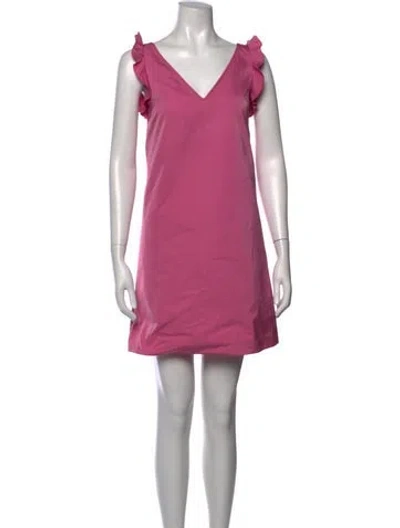 Pre-owned N°21 V-neck Mini Dress In Pink