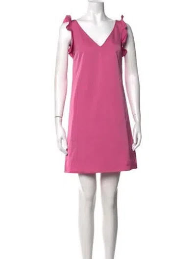Pre-owned N°21 V-neck Mini Dress W/ Tags In Pink