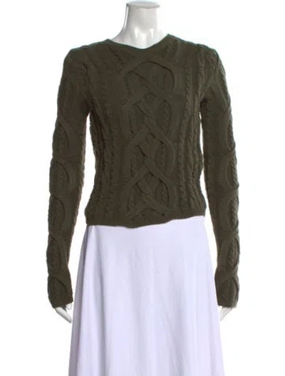 Pre-owned N°21 Wool Crew Neck Sweater W/ Tags In Green