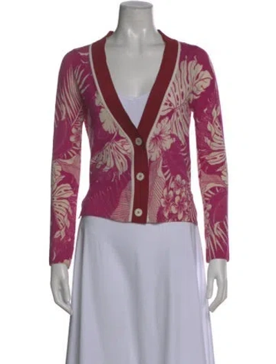 Pre-owned N°21 Wool Floral Print Sweater In Pink