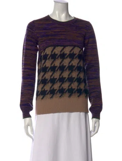 Pre-owned N°21 Wool Houndstooth Print Sweater In Purple