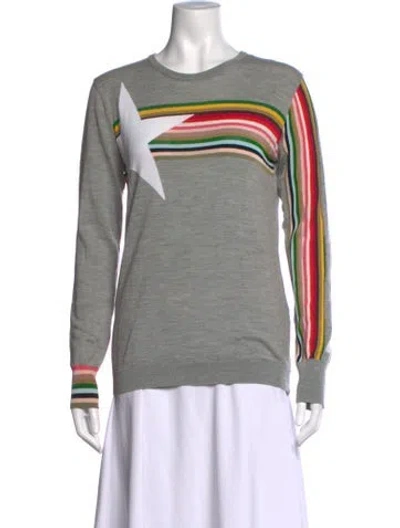 Pre-owned N°21 Wool Striped Sweater In Grey