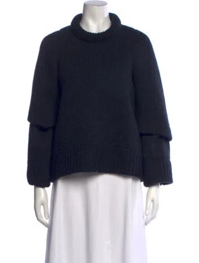 Pre-owned N°21 Wool Turtleneck Sweater W/ Tags In Blue