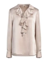 N 8 N_8 Woman Top Taupe Size 8 Silk In Grey
