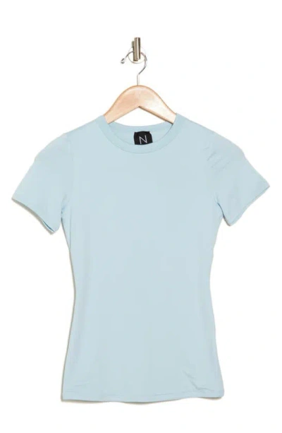 N By Naked Wardrobe Bare Short Sleeve Crew Top In Blue