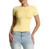 N By Naked Wardrobe Bare Short Sleeve Crew Top In Buttercream