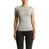 N By Naked Wardrobe Bare Short Sleeve Crew Top In Grey