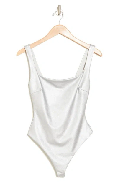 N By Naked Wardrobe Faux Leather Bodysuit In White