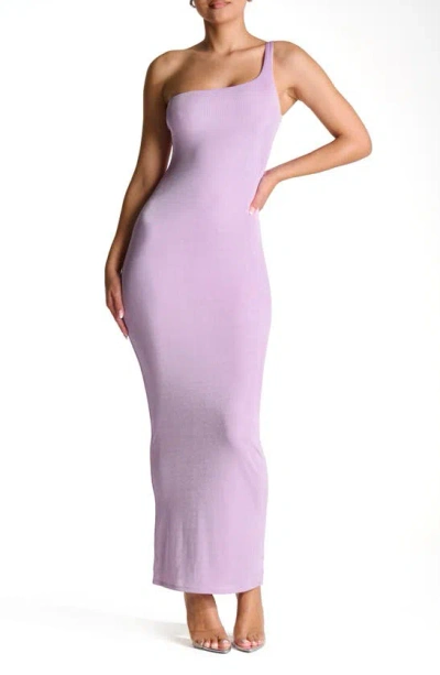 N By Naked Wardrobe One-shoulder Maxi Dress In Lavender