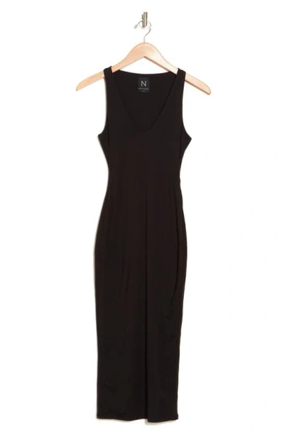 N By Naked Wardrobe Sleeveless Midi Dress In Black