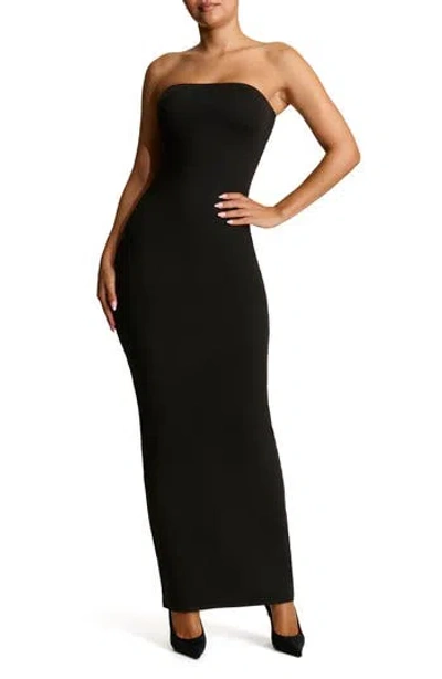 N By Naked Wardrobe Strapless Maxi Dress In Black