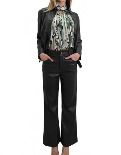 N By Nancy Faux Leather Pant - Plus In Black