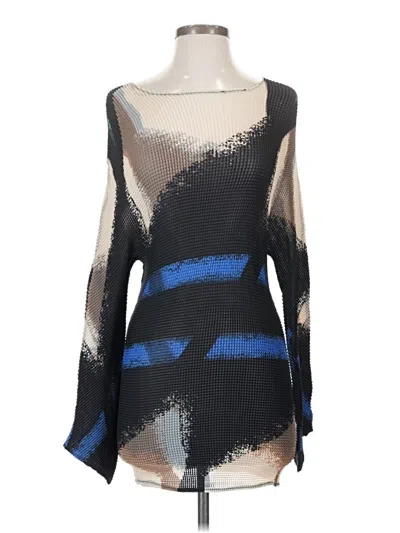 Pre-owned N By Nancy Long Sleeve Blouse In Blue