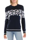 N BY NANCY WOMENS FLORAL PRINT CREWNECK PULLOVER SWEATER