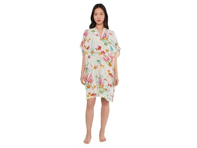 N By Natori Ocean's Embrace Printed Challis Sleepshirt In White
