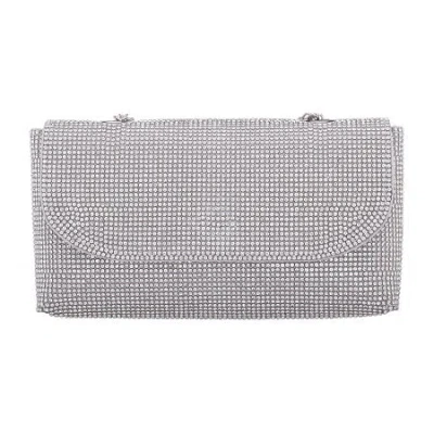 N By Nina Syndi Embellished Evening Bag In Silver