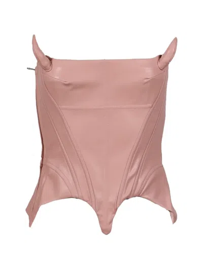 Nφ Dress Devil Horn Panelled Corset In Pink