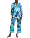 N Natori 2pc Botanic Melody Satin Pajama Set In Multi
