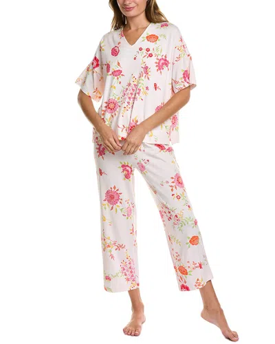 N Natori 2pc Butterfly Garden Pajama Set In Pink