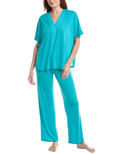 N Natori 2pc Congo Pajama Pant Set In Blue