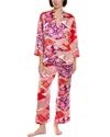 N Natori 2pc Deco Satin Pajama Set In Multi