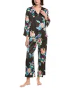 N Natori 2pc Festival Satin Pajama Set In Multi