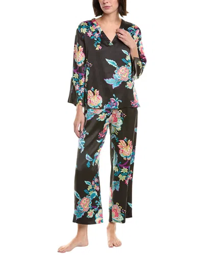 N Natori 2pc Festival Satin Pajama Set In Multi