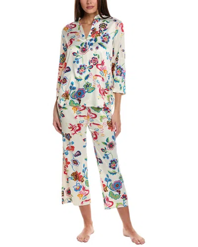 N Natori 2pc Fleur Dragon Pajama Set In White