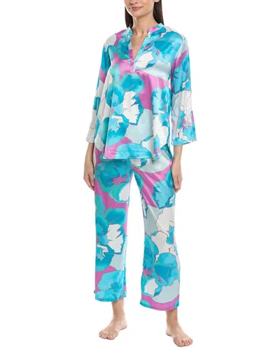N Natori 2pc Floria Mandarin Pajama Set In Multi