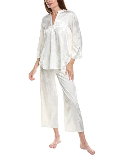 N Natori 2pc Imperial Garden Pajama Set In White