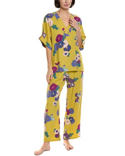 N Natori Kiku - Challis Pj Set Pant In Yellow