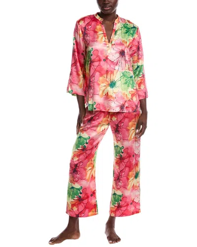 N Natori 2pc Radiance Satin Pajama Set In Multi