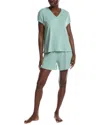 N Natori 2pc Sooth Pajama Short Set In Green