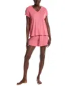 N Natori 2pc Sooth Pajama Short Set In Pink