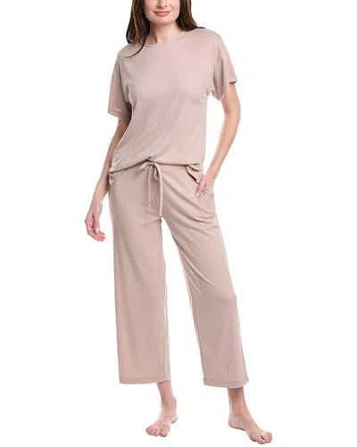 N Natori 2pc Soothe Pajama Set In Brown