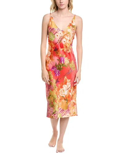 N Natori Animal Blossom Natural Animal Print Nightgown In Multi